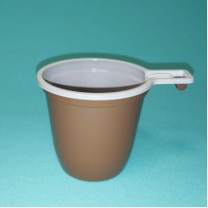 Чашка кофейная 200мл 50шт/уп (1200) бело-коричневая